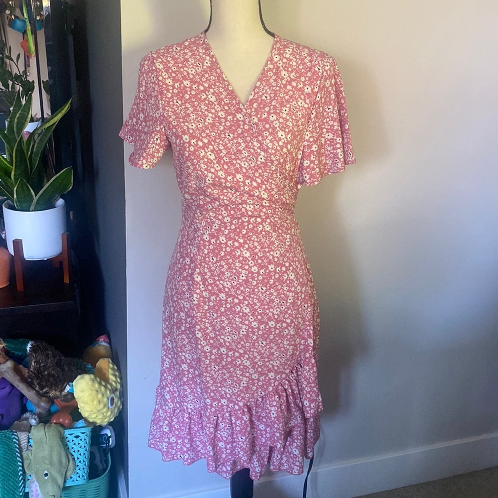 NWT Floral Wrap Dress